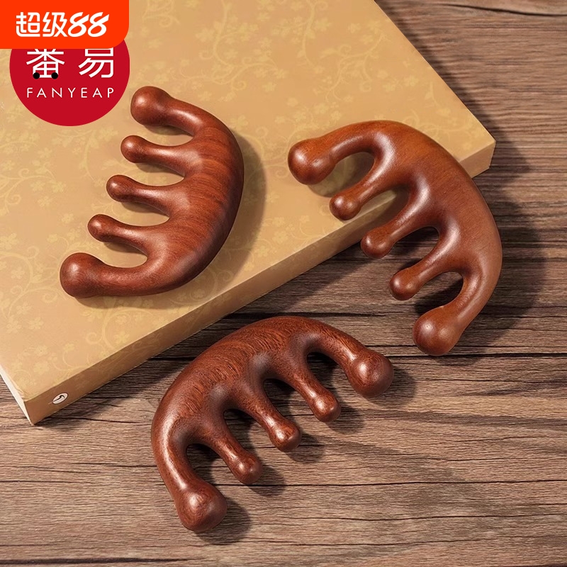 按摩器/头部CA1sn0-梳子梳头男女五指经络梳梳理头发梳头用