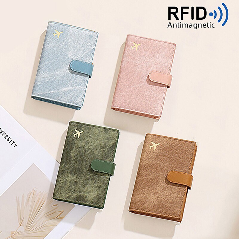 RFID防盗刷护照套PU多卡位证件夹图片