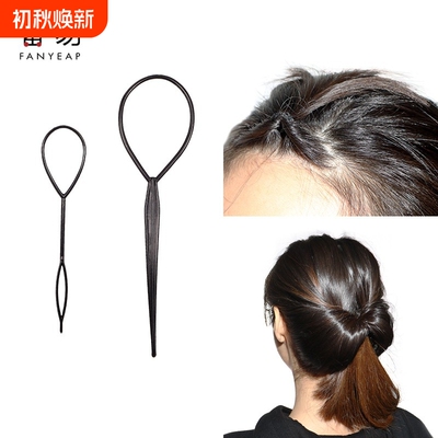 拉发针A1PQ0-盘发器穿发棒儿童编发工具懒人丸子头绑发扎头发掏