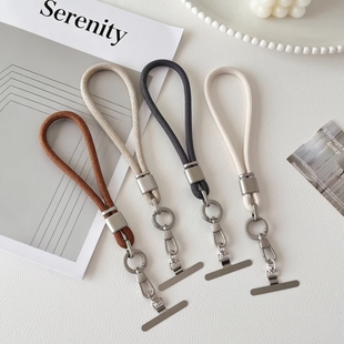 高档可调节金属卡扣手机挂绳7mm手腕旅游防盗绳相机包包钥匙挂件旋转垫片新款 简约手绳链腕带重工结实男女壳