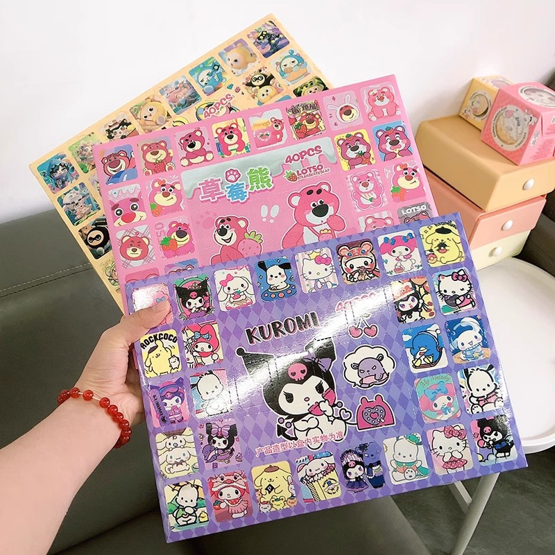 学生奖励仿水晶儿童三丽鸥蛋仔小公仔透明亚克力礼品塑料盲盒盲袋