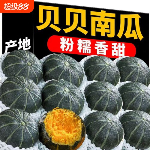 正宗贝贝南瓜板栗味板栗小南瓜婴儿辅食农家自种新鲜蔬菜粉糯香瓜