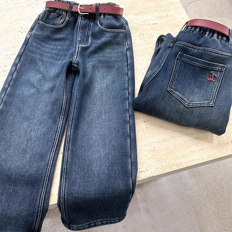 女童春秋冬季新款洋气牛仔裤