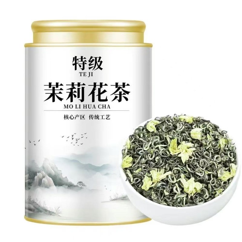 茉莉花茶新茶高山茉莉飘雪口粮茶150g/罐