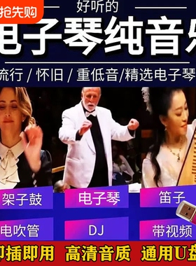 抖音同款热搜电子琴架子鼓迪音纯音乐经典合奏曲MP34车载音乐优盘