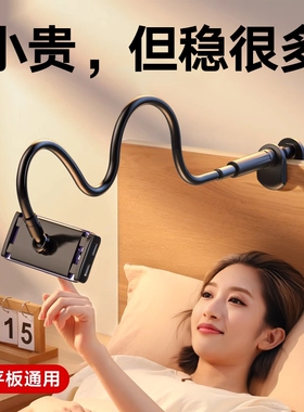 床头手机支架手机架懒人2024新款床上床边平板ipad桌面躺着看玩电视神器在宿舍通用支撑伸缩固定夹子