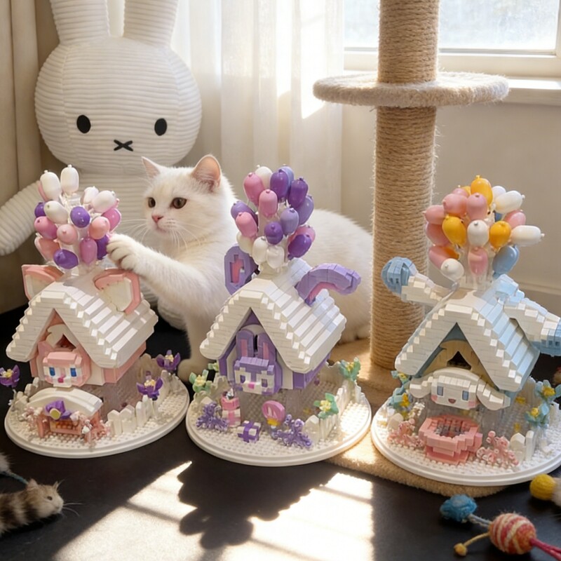 迪士尼气球屋积木玲娜贝儿手工diy拼图星黛露拼装玩具送女生礼物