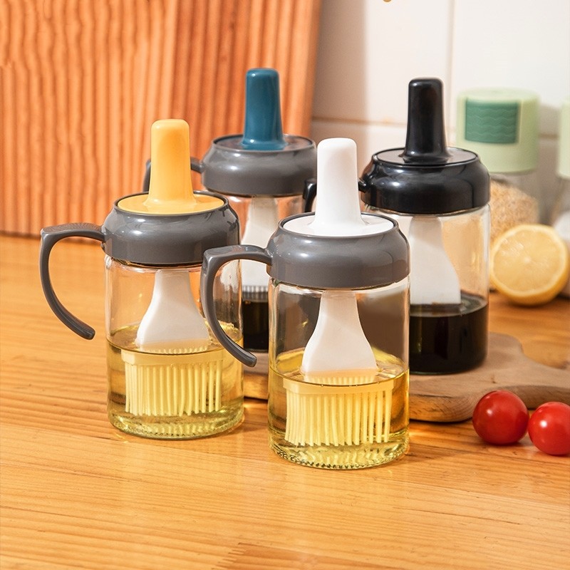 硅胶油刷油瓶一体家用耐高温厨房烙饼食品级烧烤专用工具刷油刷子