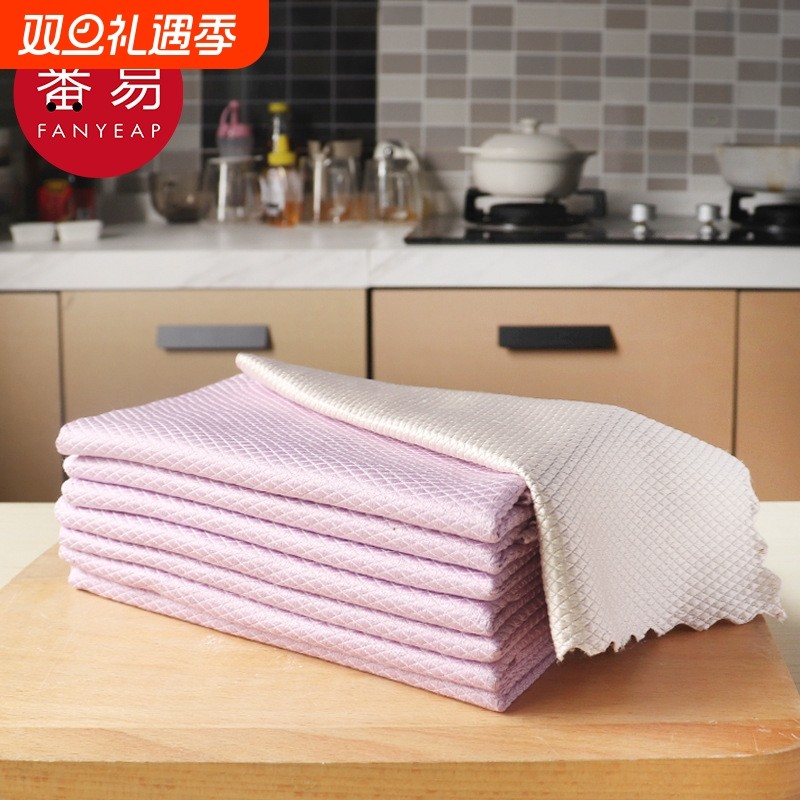 洗碗布AB1SQ0-家用厨房用品去油吸水毛巾家务擦桌子易鱼鳞