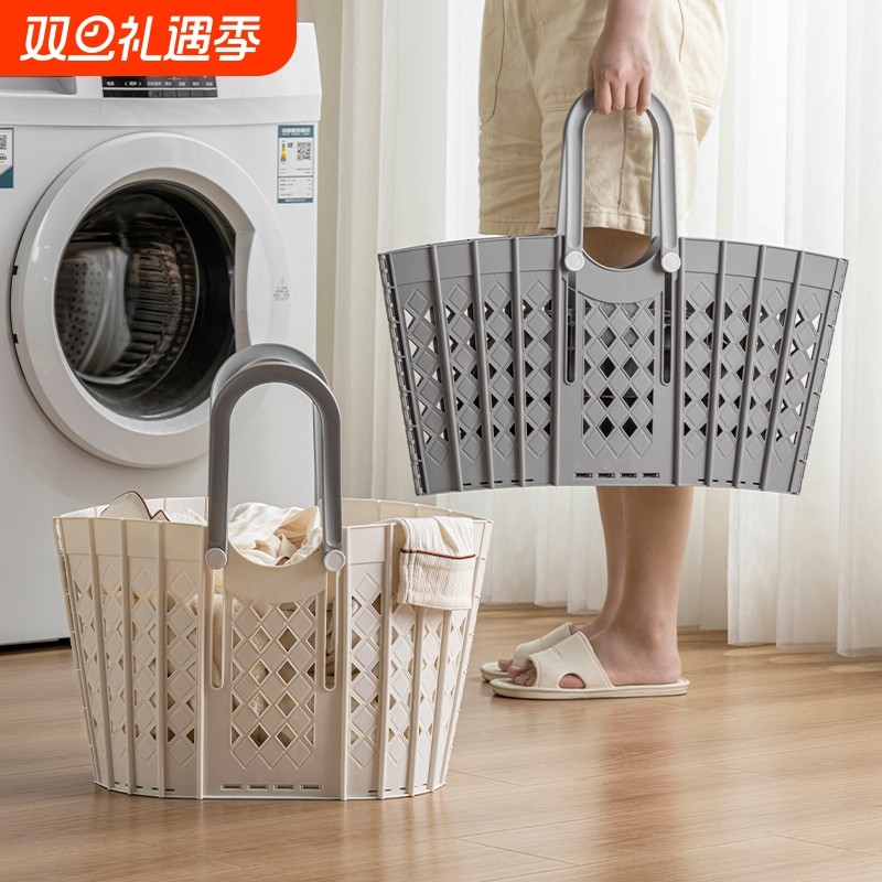 可折叠手提脏衣篓家用卫生间壁挂式脏衣篮收纳筐沥水洗衣篮子衣物