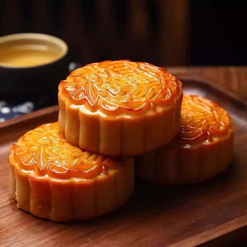 100g蛋黄大月饼广式莲蓉豆沙中秋月饼糕点点心零食批发传统散装