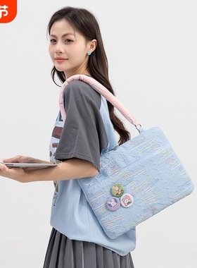 可爱撞色手提11寸IPADpro内胆包1单肩4寸笔记本电脑保护套收纳包