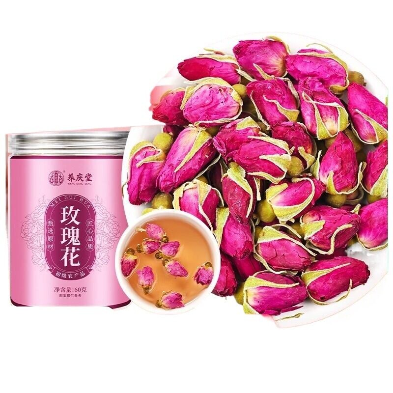养庆堂玫瑰花茶疏肝解郁大朵云南苦水玫瑰花干泡水正品官方旗舰店