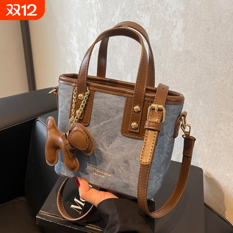 伊布古奇水桶包包女2025新款秋冬百搭ins风单肩斜挎包爆款手提包