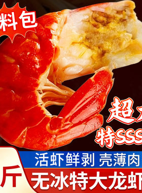 龙虾尾特大号无冰冷冻生鲜小龙虾虾尾虾球麻辣鲜冻批发商用鲜活