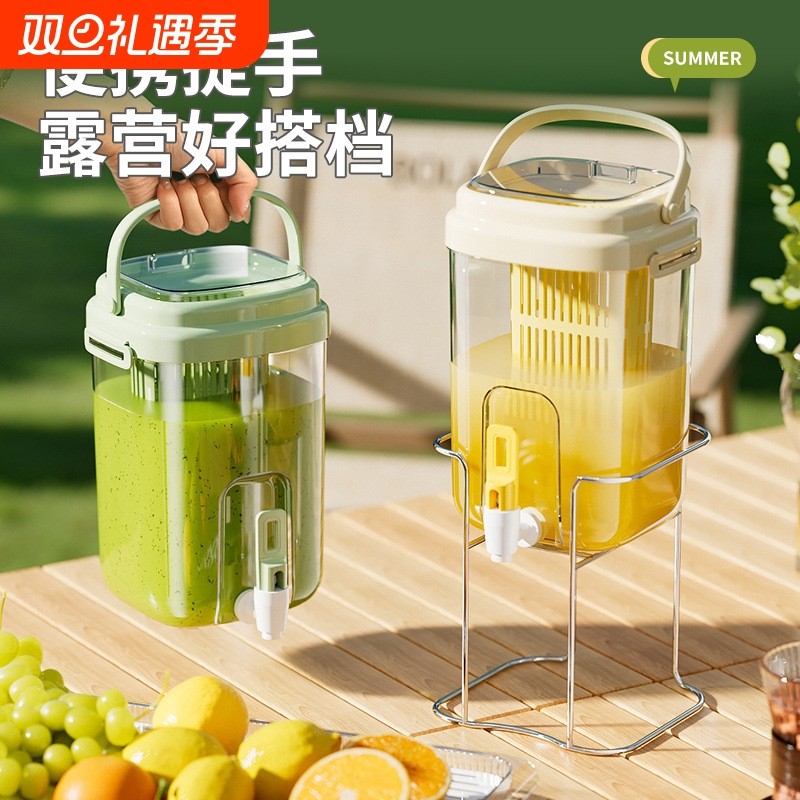 包邮轻奢冰箱冷水壶耐高温带水龙头水果茶桶家用饮料冷饮凉水壶