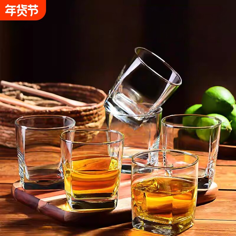 玻璃杯家用待客杯子早餐喝水牛奶绿茶杯果汁啤酒杯耐热高档套装