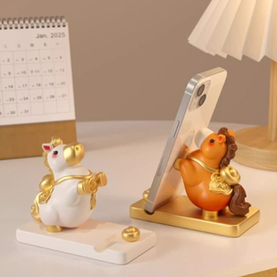 2026马年吉祥物生肖小马摆件手机支架桌面装饰品马上有钱公仔礼物