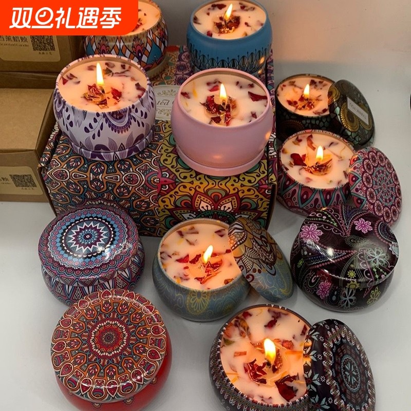 香薰蜡烛干花卧室熏香香氛生日礼物伴手礼睡眠持久朋友