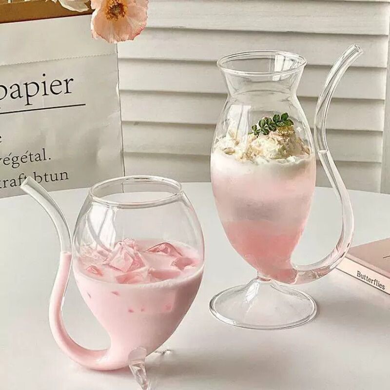 饮料杯简约吸血鬼杯创意玻璃杯搞怪个性异形吸管杯分子鸡尾酒造型