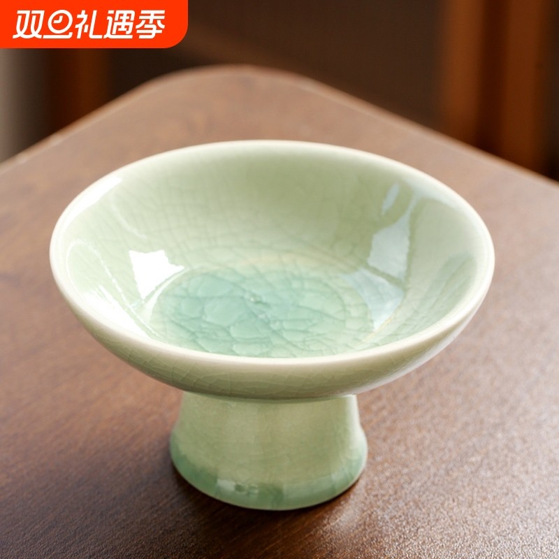 佛手柑托盘苔藓球花盆陶瓷中式米竹香水石斛胧月剑山插花水培盆