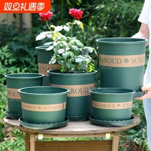 花盆2024新款高档塑料树脂多肉小绿萝大加仑盆第三代二代树脂简约