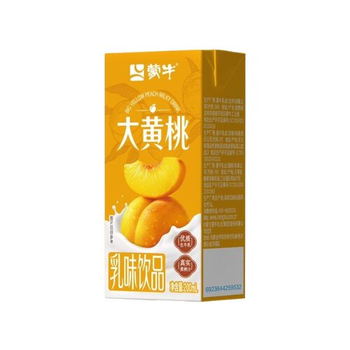 蒙牛大黄桃乳味饮品含乳饮料200ml*6盒营养健康早餐新选择