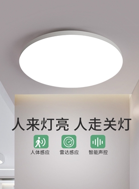 led感应灯楼梯灯吸顶灯过道楼道感应雷达声控灯卫生间厨房阳台