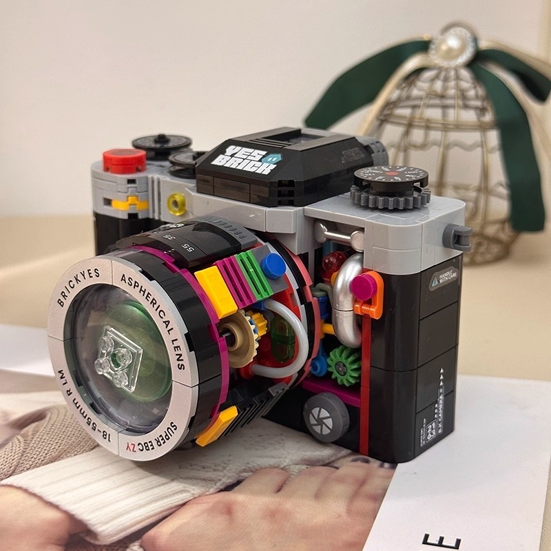 兼容乐高2025新款积木复古单反照相机模型拼装玩具送女孩系列礼物