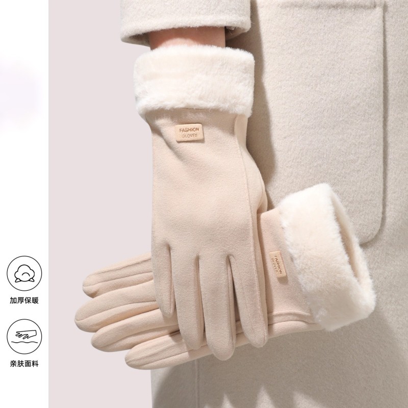 骑行手套女士冬季保暖防寒骑行骑车电动车御寒电瓶车防风加绒加厚