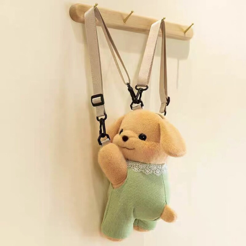 小鼻嘎可爱双肩包玩偶包包狗狗毛绒玩具娃娃女生送人生日礼物动物图片