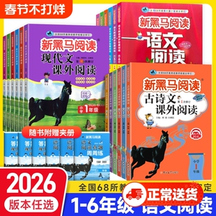 2026新黑马阅读语文现代文课外阅读古诗文同步训练一二年级三年级四年级五六年级每日一练小学阅读理解专项训练知识点作文写作思维