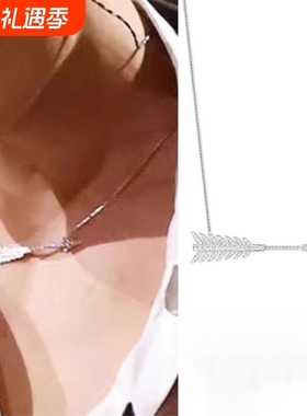 肖战大湾区同款项链 箭头锁骨链长款轻奢小众高级感男女款配饰