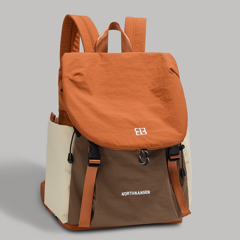 伊布古奇旅行超轻便双肩包小众背包品牌女尼龙黑色简约休闲绿色