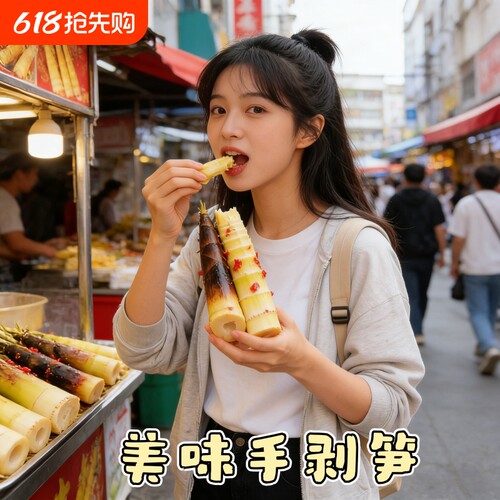 手剥笋开袋即食香辣泡椒笋尖酸辣竹笋天目脆笋休闲网红零食小吃