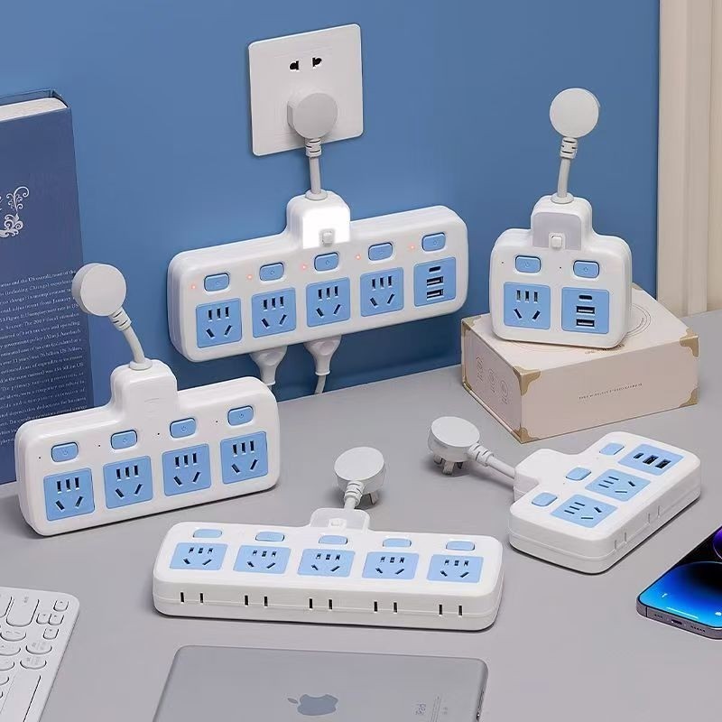 纯铜插座多功能多孔夜灯USB插排