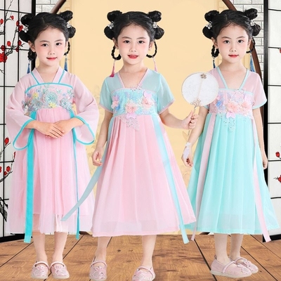 新款女童汉服夏季儿童古装中国风