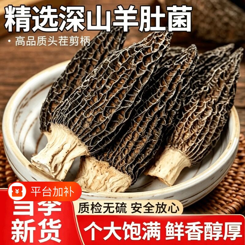 新羊肚菌20根干货菌菇羊肚菇煲汤食材羊肚蘑菌类食材家商用高品质