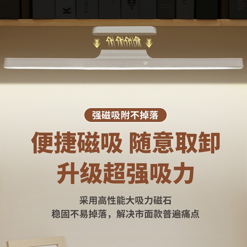 磁吸宿舍阅读灯台灯充电学生学习专用书桌床头灯护眼桌面照明两用