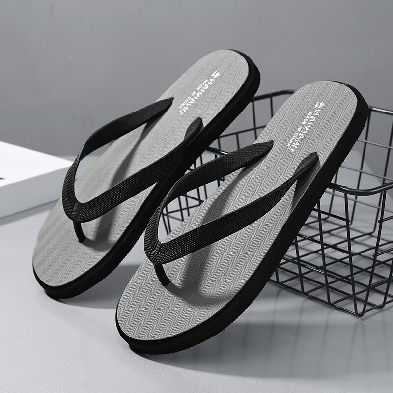 海峡虎人字拖男新款夏季宽面织带不累脚防滑耐磨外穿休闲沙滩拖鞋