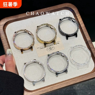 闪钻镂空适用小米watchs5保护壳小米手表s5新款女款xiaomis4智能手表硬壳eSIM版配件高级感单钻镶钻保护套