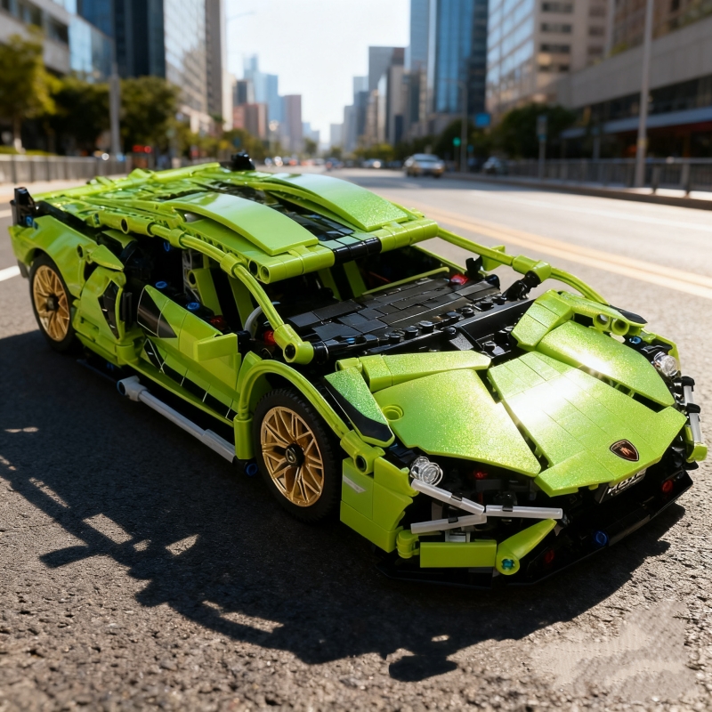 【爆款】超跑积木车模