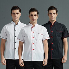 Спецодежда 厨师工作服长袖餐饮厨师服短袖夏季厨房后厨食堂餐厅饭店工衣男装 Kitchen home