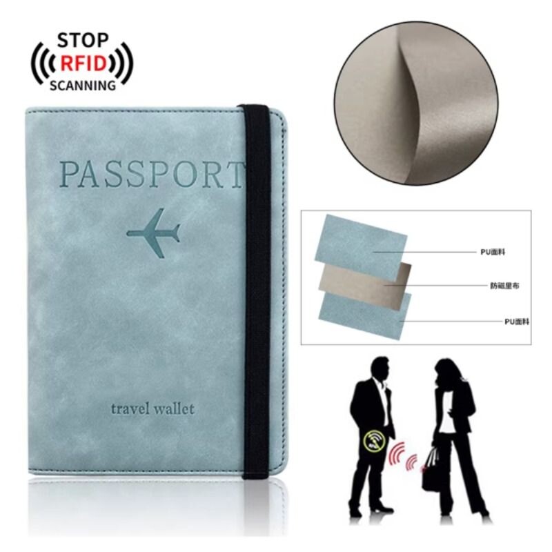 护照包保护套防盗刷卡套出国收纳银行卡包RFID证件旅行身份证夹套