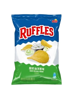RUFFLES莱芙士波浪薯片酸奶油洋葱味82g*1包/2包