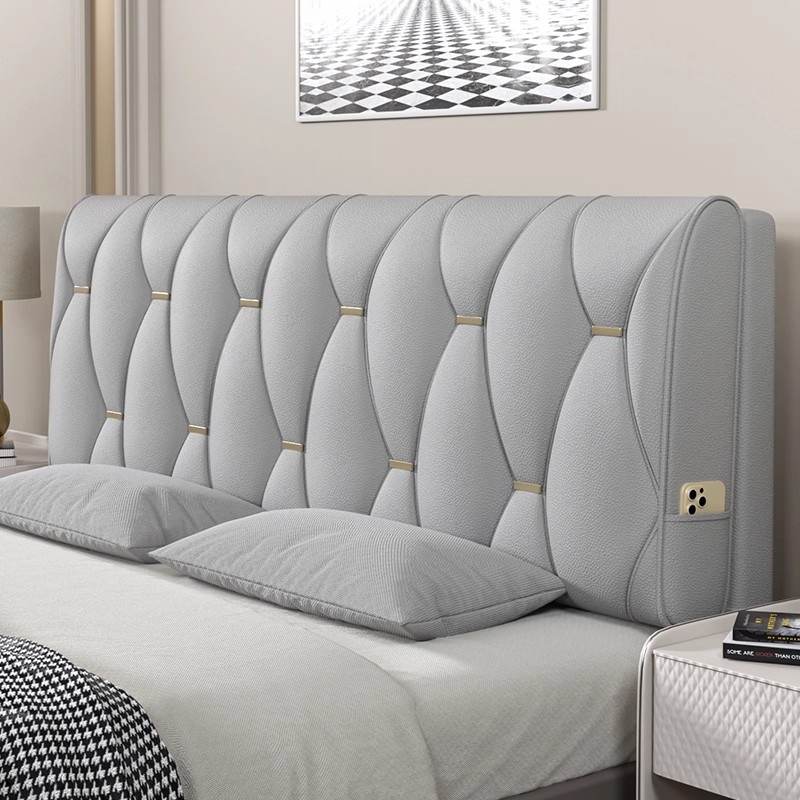 全网爆款床头靠垫大靠背卧室沙发酒店小户型床头靠垫大靠背奶油风