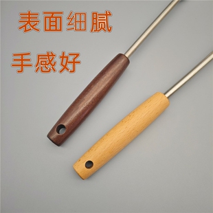 实木锅铲手柄通用老式勺子把柄锅铲把手配件8mm圆汤勺替换木柄把
