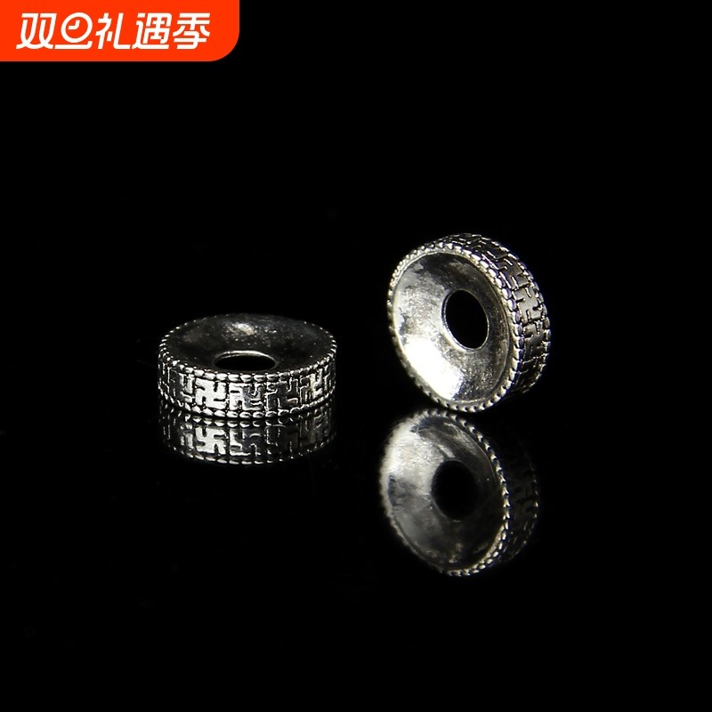 合金佛珠散珠配件 万字隔珠隔片DIY手工手链串珠配件配饰材料