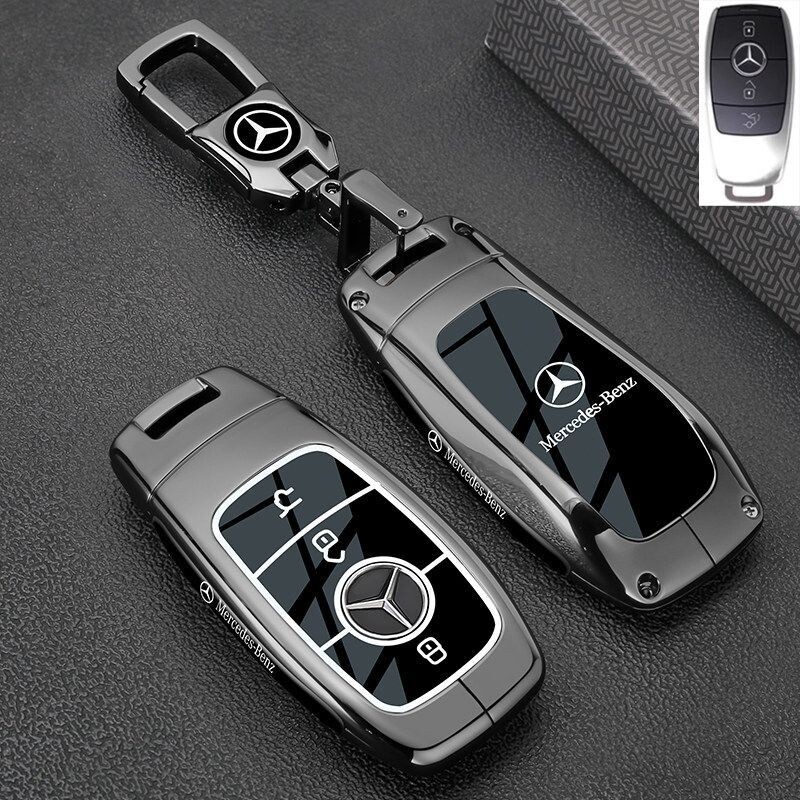 奔驰e300l钥匙套c260l/gle350/glc300l/glb220/a300l新款钥匙壳扣图片