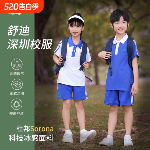 深圳小学生夏季透气短袖校服